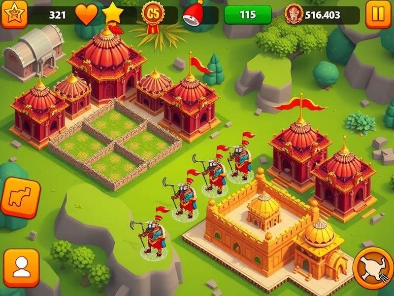 Majestic Rajas battle scene with traditional Indian warriors